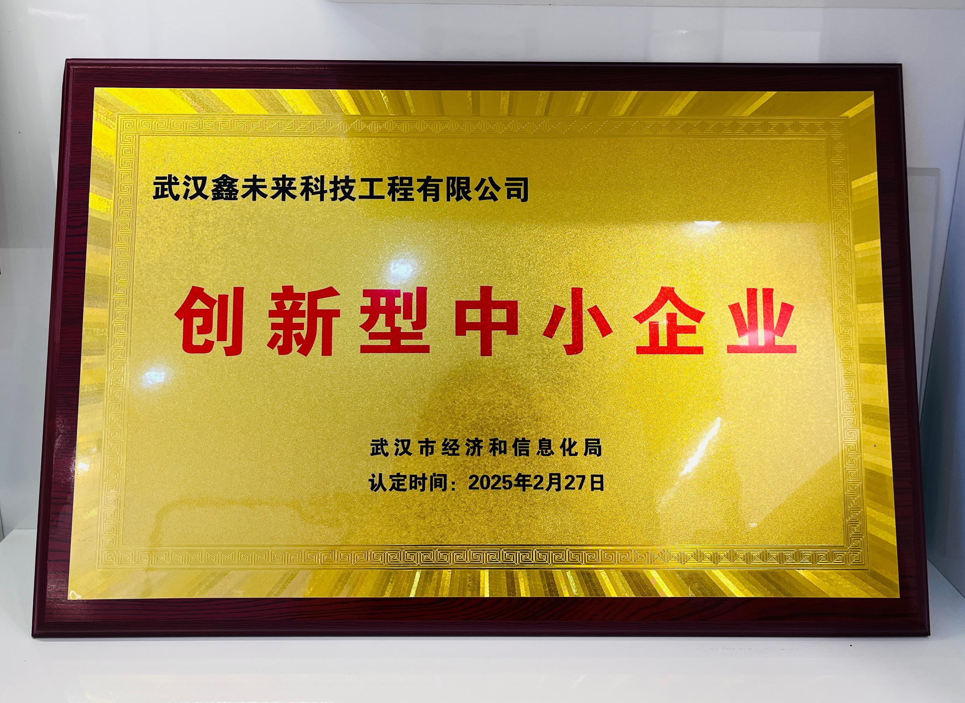 我司评定为武汉市第六批创新型中小企业